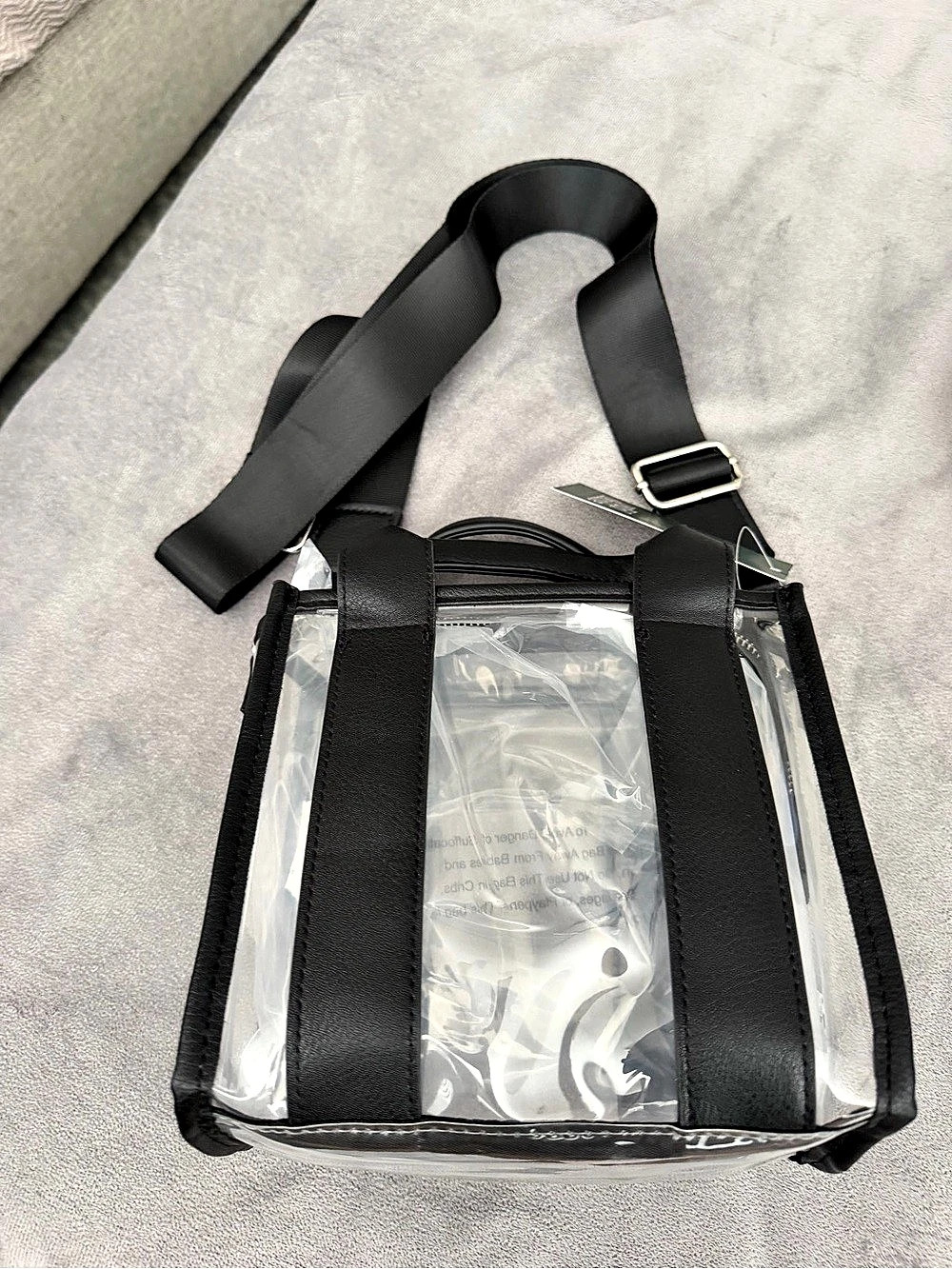 Wild Fable Game Day Clear Pouchette Crossbody Bag Clear Black Tote Bag NWT